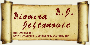 Miomira Jeftanović vizit kartica